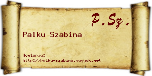 Palku Szabina névjegykártya