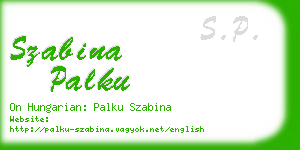 szabina palku business card